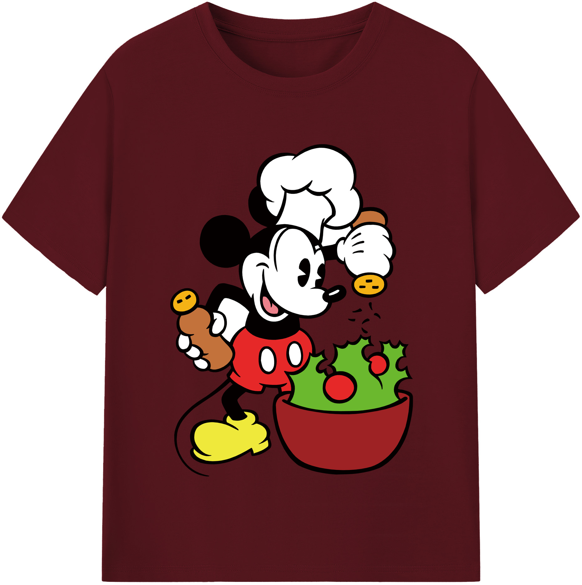 （画像用） ミッキーマウス Mickey Mouse 綿100％半袖Tシャツ（フロントプリント）